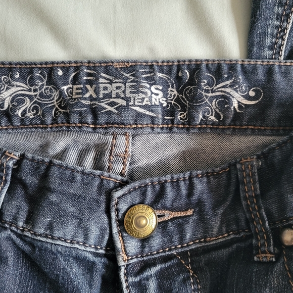 Express 8S Barely boot blue jeans - Picture 3 of 7